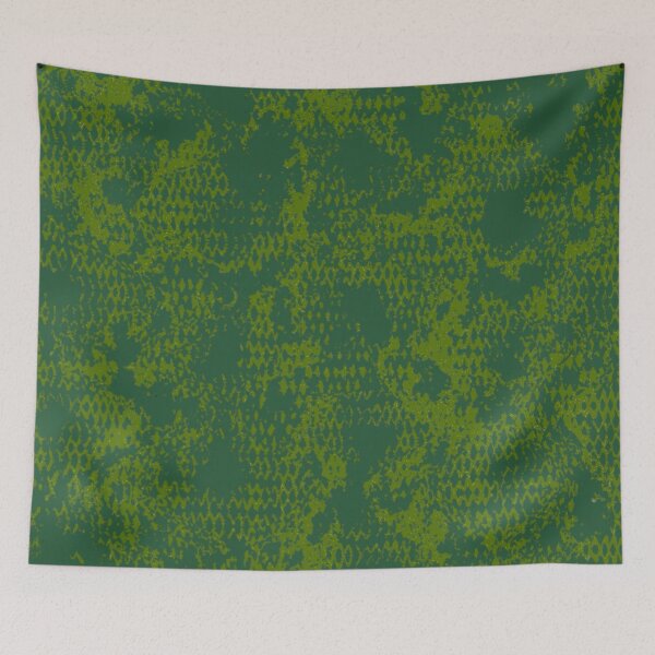 Item preview, Modern Distressed Python Print Pattern | Dark Green designed and sold by Frohyou.
