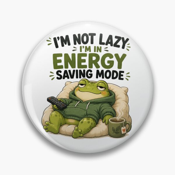 Item preview, I'm Not Lazy, I'm in Energy Saving Mode – Funny Cute Frog Cartoon Design designed and sold by Kiinaaa.