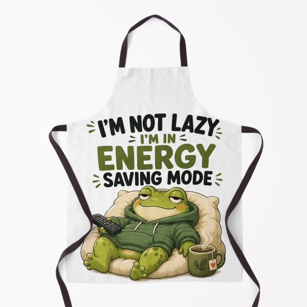 Item preview, I'm Not Lazy, I'm in Energy Saving Mode – Funny Cute Frog Cartoon Design designed and sold by Kiinaaa.