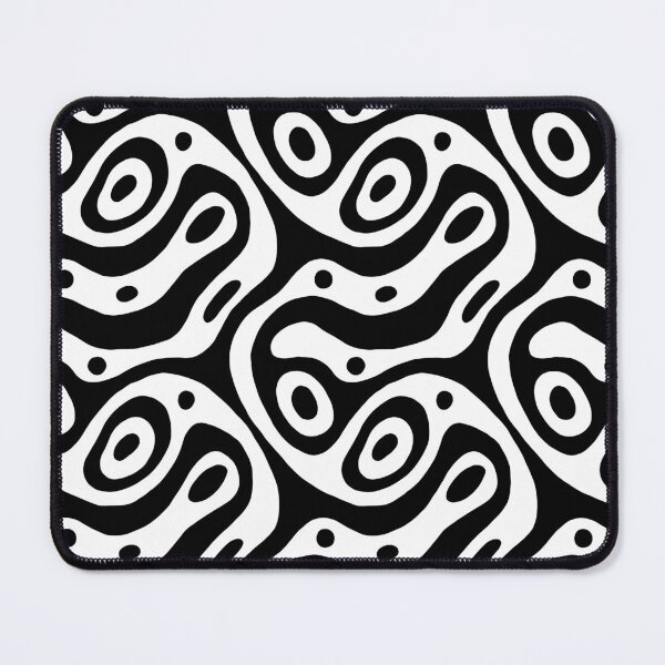Item preview, Black & White Liquid Swirls & Waves Seamless Pattern (Modern Groovy Abstract Art) designed and sold by NataliRubchik.