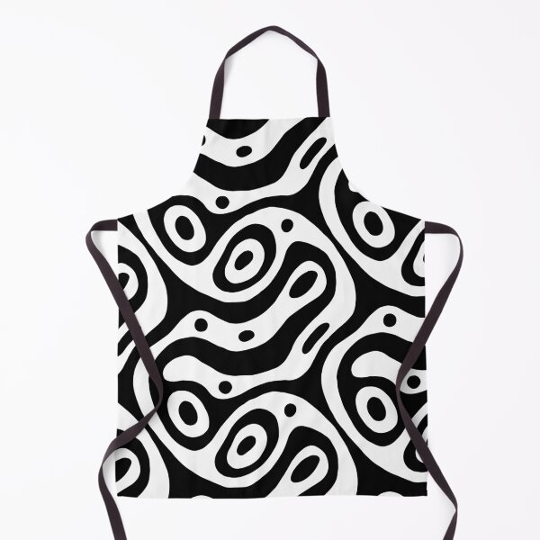Item preview, Black & White Liquid Swirls & Waves Seamless Pattern (Modern Groovy Abstract Art) designed and sold by NataliRubchik.