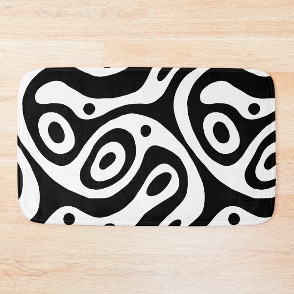 Item preview, Black & White Liquid Swirls & Waves Seamless Pattern (Modern Groovy Abstract Art) designed and sold by NataliRubchik.