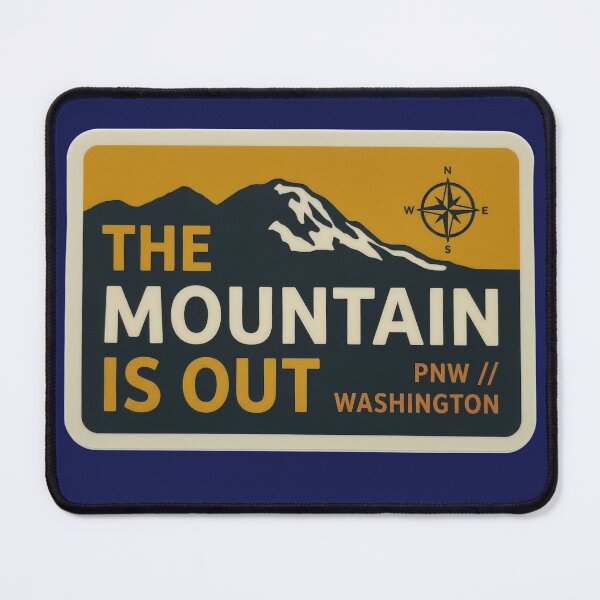 Item preview, The Mountain Is Out Vintage PNW Washington State Mount Rainier designed and sold by LittleArij.