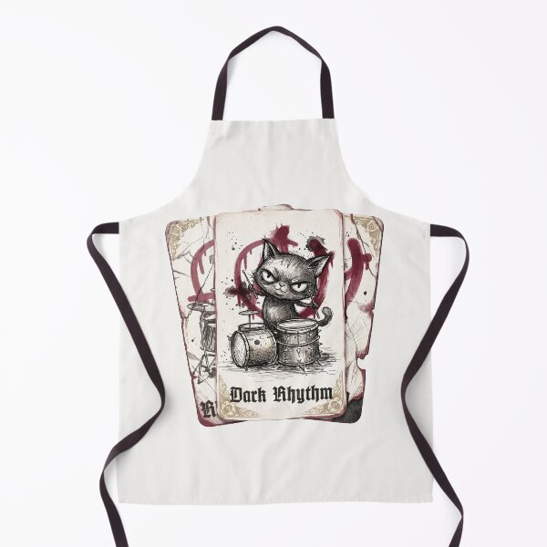 Item preview, Punk Dark Rhythm Drum Cat Special Edition for Light Textiles designed and sold by Shyla Marsare.