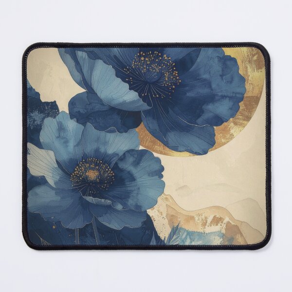 Item preview, Blue Blooms and Gold Sun designed and sold by WeaveSphere.