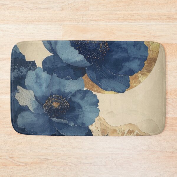 Item preview, Blue Blooms and Gold Sun designed and sold by WeaveSphere.