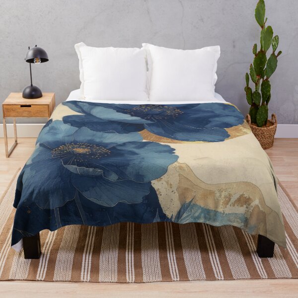 Item preview, Blue Blooms and Gold Sun designed and sold by WeaveSphere.