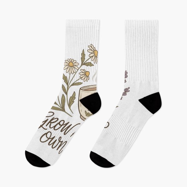Item preview, Grow At Your Own Pace Floral Teacup Self Care designed and sold by BobbyTee Merch.