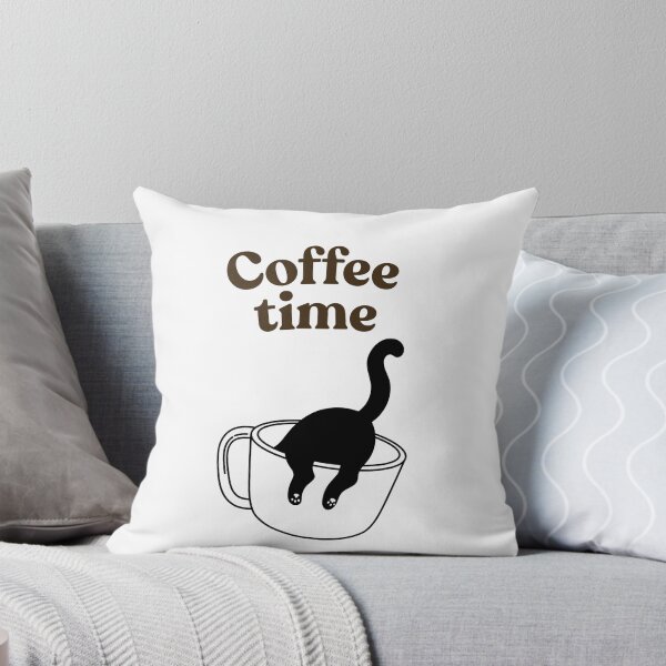 Item preview, Coffee Time Cat T-Shirt – Cute Coffee Lover Cat Design designed and sold by TESHYS.