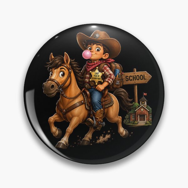 Item preview, First Day of My Last Year in Elementary,New Sheriff In Town Last Year Of Elementary Cowboy Riding Horse designed and sold by Crystal-Tree.