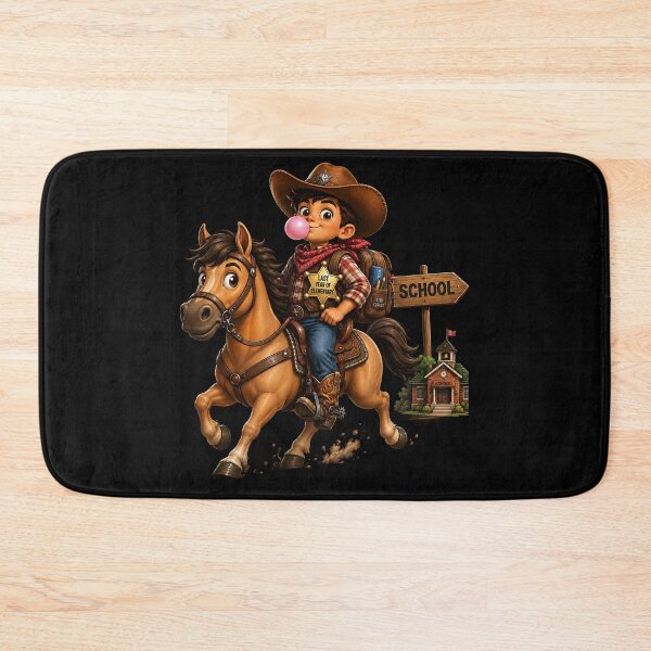 Item preview, First Day of My Last Year in Elementary,New Sheriff In Town Last Year Of Elementary Cowboy Riding Horse designed and sold by Crystal-Tree.