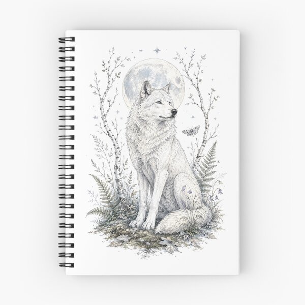 Item preview, White Wolf - Moonlit Forest Guardian designed and sold by Shadow Sprite Art.