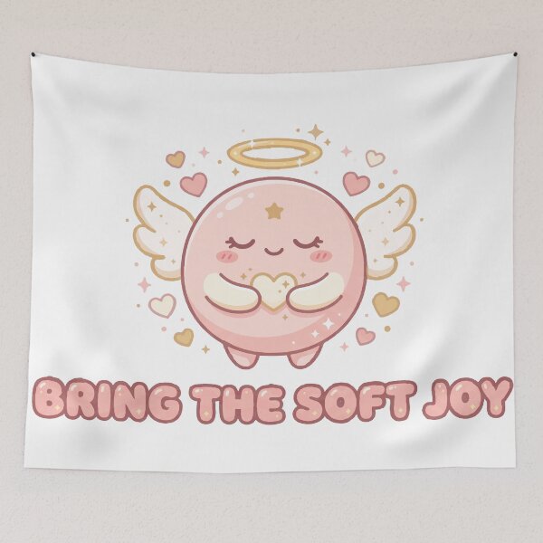 Item preview, Bring The Soft Joy Cute Kawaii Angel Pastel Aesthetic designed and sold by AmberlightArt.