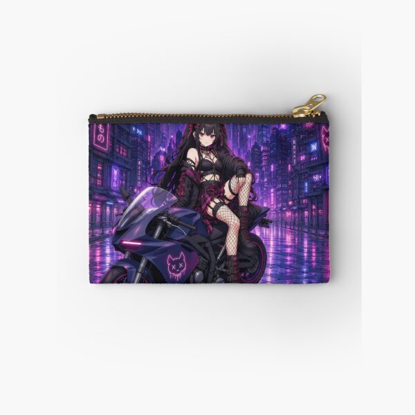 Item preview, Cyberpunk Neko Biker Girl – Megumi Neon Anime designed and sold by Revyra Design .