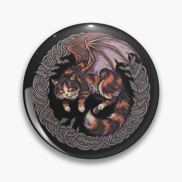 Item preview, Bat Winged Black Cat Swarm Vampire Feline Halloween designed and sold by MewSpooky.