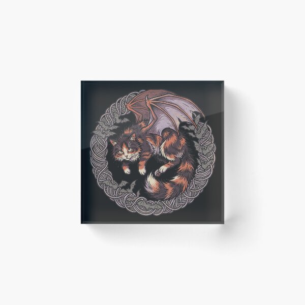 Item preview, Bat Winged Black Cat Swarm Vampire Feline Halloween designed and sold by MewSpooky.