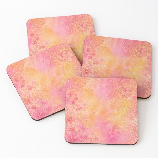 Item preview, Pink, peach, and golden-orange watercolor textures designed and sold by We Are Stardust.