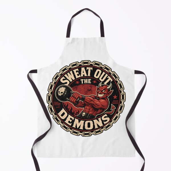 Item preview, Sweat Out The Demons Kettlebell Devil Gym Emblem designed and sold by Simon-art-land.