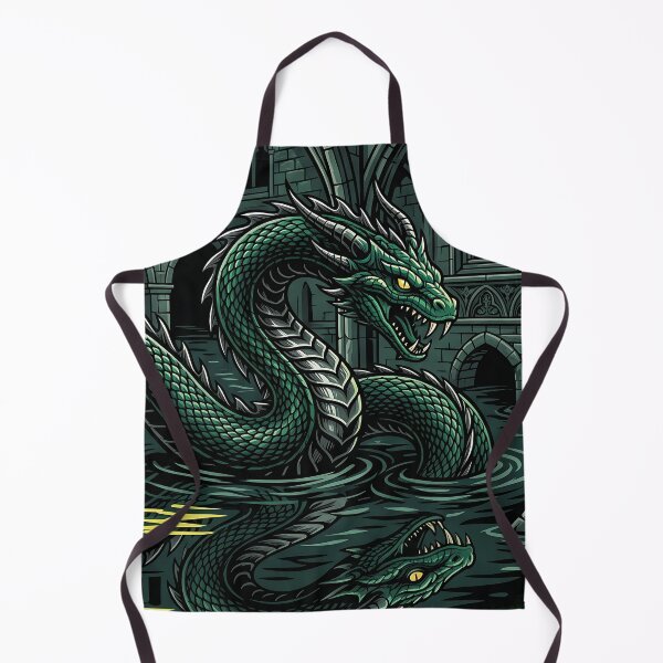 Item preview, Basilisk Serpent in Gothic Dungeon Ruins - Emerald Dark Fantasy Art designed and sold by KreonaTime.