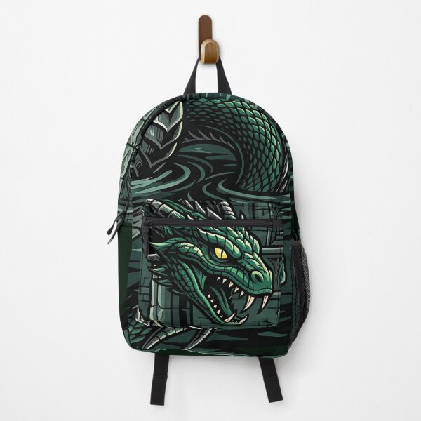 Item preview, Basilisk Serpent in Gothic Dungeon Ruins - Emerald Dark Fantasy Art designed and sold by KreonaTime.