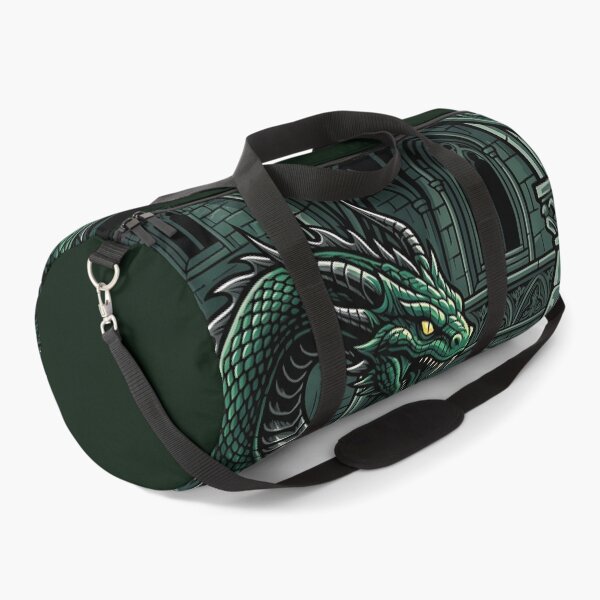 Item preview, Basilisk Serpent in Gothic Dungeon Ruins - Emerald Dark Fantasy Art designed and sold by KreonaTime.