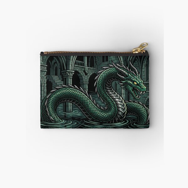 Item preview, Basilisk Serpent in Gothic Dungeon Ruins - Emerald Dark Fantasy Art designed and sold by KreonaTime.