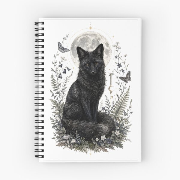 Item preview, Black Fox - Moon Garden Sentinel designed and sold by Shadow Sprite Art.