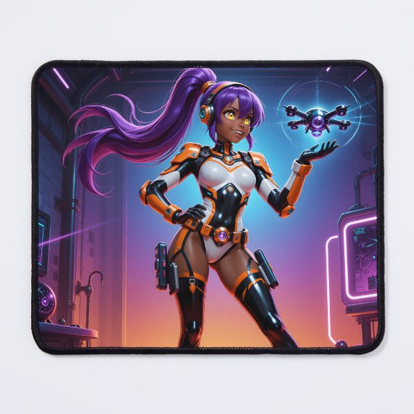 Item preview, Cyberpunk Drone Pilot Anime Girl Neon Futuristic Tech Heroine designed and sold by Killington.