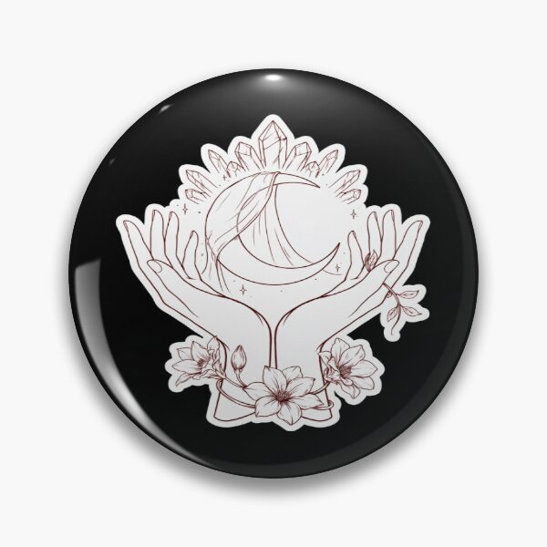 Item preview, "Moon Hands Crystals – Mystical Celestial Floral Design designed and sold by Midnight Veil Designs.