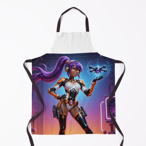 Item preview, Cyberpunk Drone Pilot Anime Girl Neon Futuristic Tech Heroine designed and sold by Killington.
