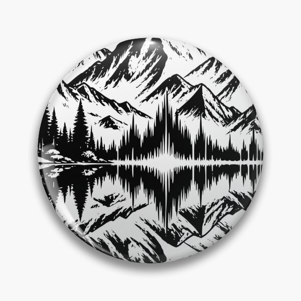 Item preview, Mountain Sound Wave – Alpine Reflection designed and sold by Pommes im Bett.