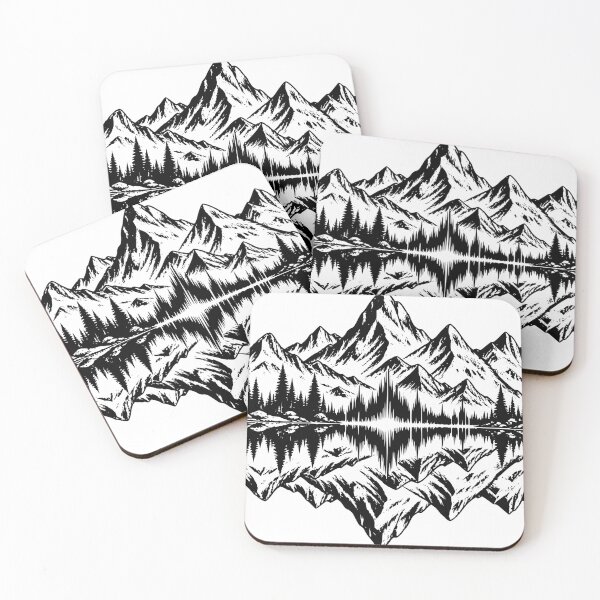 Item preview, Mountain Sound Wave – Alpine Reflection designed and sold by Pommes im Bett.