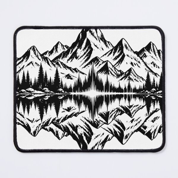 Item preview, Mountain Sound Wave – Alpine Reflection designed and sold by Pommes im Bett.