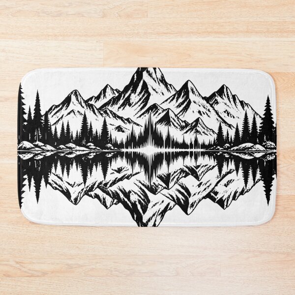 Item preview, Mountain Sound Wave – Alpine Reflection designed and sold by Pommes im Bett.