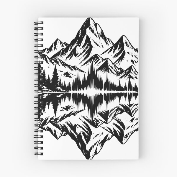 Item preview, Mountain Sound Wave – Alpine Reflection designed and sold by Pommes im Bett.