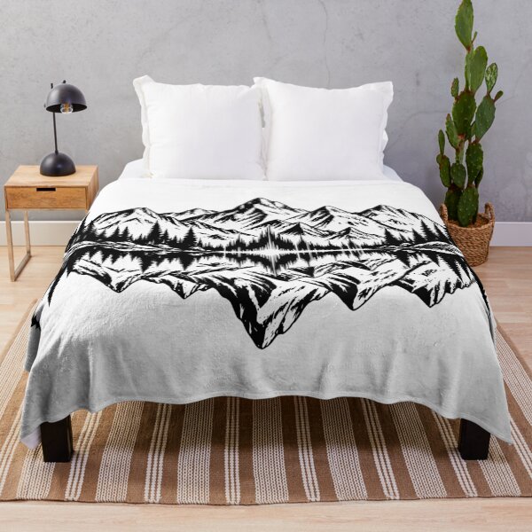 Item preview, Mountain Sound Wave – Alpine Reflection designed and sold by Pommes im Bett.