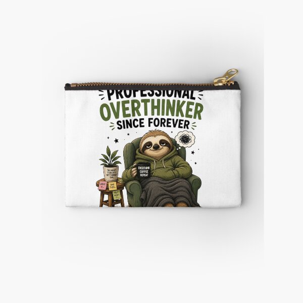 Item preview, Professional Overthinker Since Forever – Funny Cute Sloth Cartoon Design designed and sold by Kiinaaa.