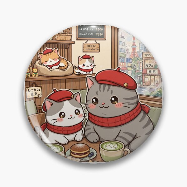 Item preview, Kawaii Cats Neko Cafe Tokyo Japan - Freda and Junior Matcha Latte designed and sold by MAISON SYLVIE.