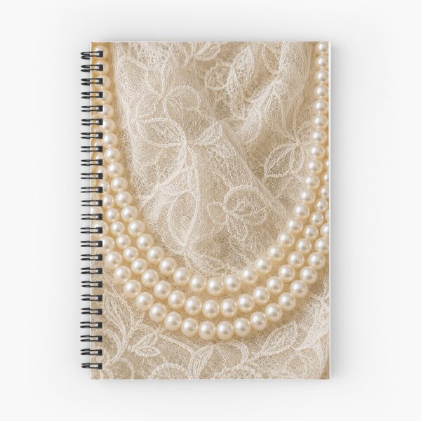Item preview, String of Pearls on Ivory Lace designed and sold by Maria Dryfhout.