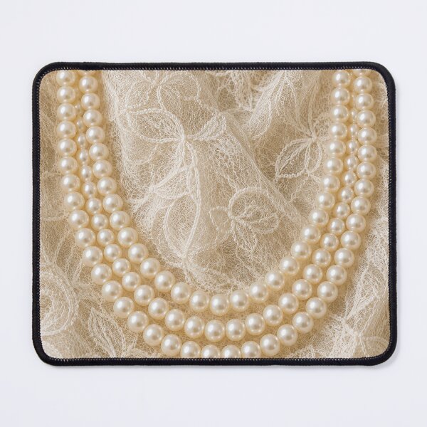 Item preview, String of Pearls on Ivory Lace designed and sold by Maria Dryfhout.