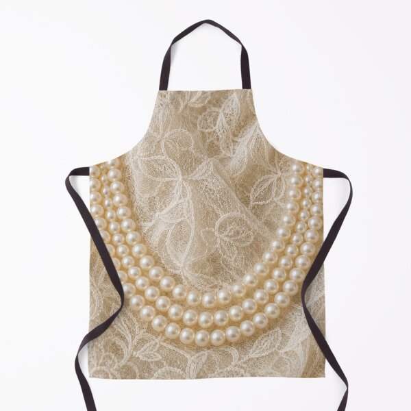 Item preview, String of Pearls on Ivory Lace designed and sold by Maria Dryfhout.