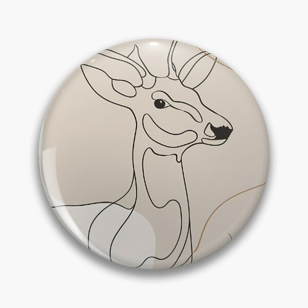 Item preview, Minimalist deer – Boho Line Art in beige designed and sold by Artdavesalzburg.