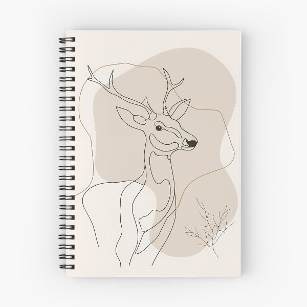 Item preview, Minimalist deer – Boho Line Art in beige designed and sold by Artdavesalzburg.