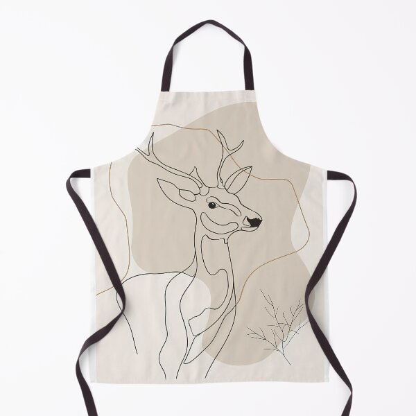 Item preview, Minimalist deer – Boho Line Art in beige designed and sold by Artdavesalzburg.