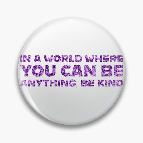 Item preview, "In A World Where You Can Be Anything, Be Kind" Inspirational Quote Purple Triangular Mosaic Design designed and sold by DymondDesigns.
