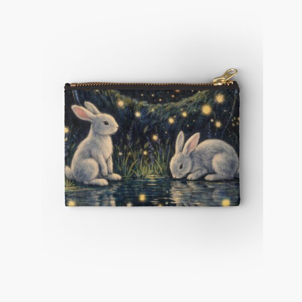 Item preview, Rabbits Resting By A Glowing Water Mirror designed and sold by iamdesigns14.