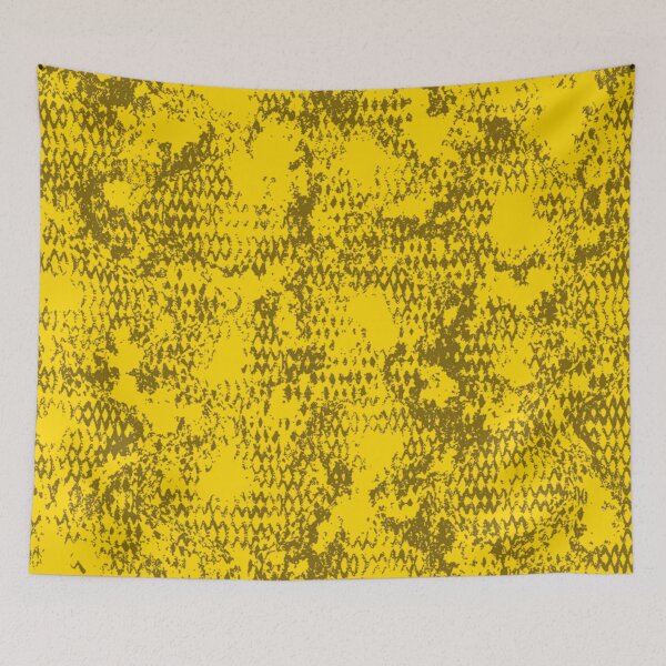 Item preview, Modern Distressed Python Print Pattern | Bright Yellow designed and sold by Frohyou.