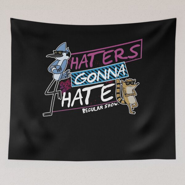 Item preview, Haters Gonna Hate Cartoon Graphic, Blue Jay Raccoon Duo, Retro Animated Comedy Aesthetic, Nostalgic Cartoon Gift designed and sold by Xtusdior.