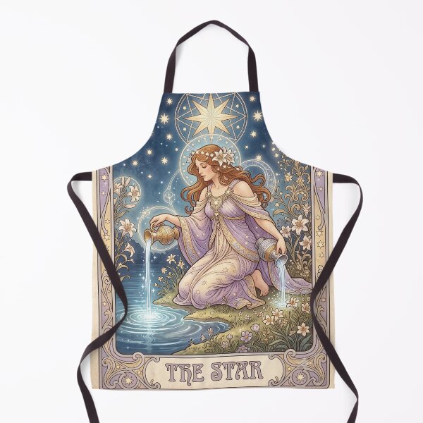 Item preview, XVII The Star Tarot Card Celestial Art Nouveau designed and sold by Ada’s Mystic Atelier .