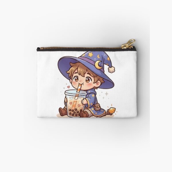 Item preview, Cute Wizard Drinking Boba Tea Fantasy designed and sold by InkFool.
